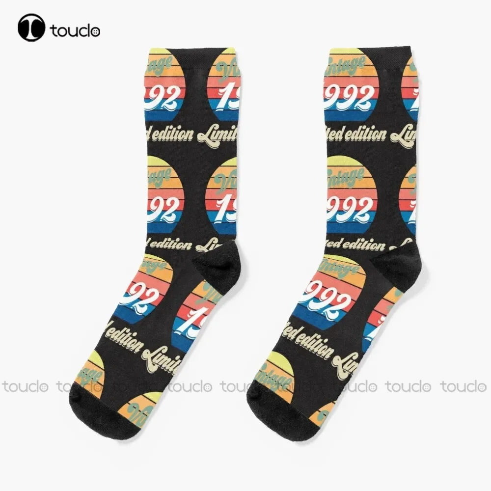

30Th Birthday 1992 Socks Black Socks Fashion Creative Leisure Funny Art Abstract Oil Painting Socks Christmas New Year Gift Art