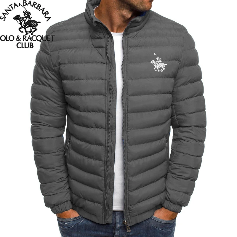 SANTA BARBARA POLO&RACQUET CLUB Chaqueta corta acolchada para hombre 2025 Parka informal ligera Tendencia de invierno S-3XL - Exterior de moda para hombre