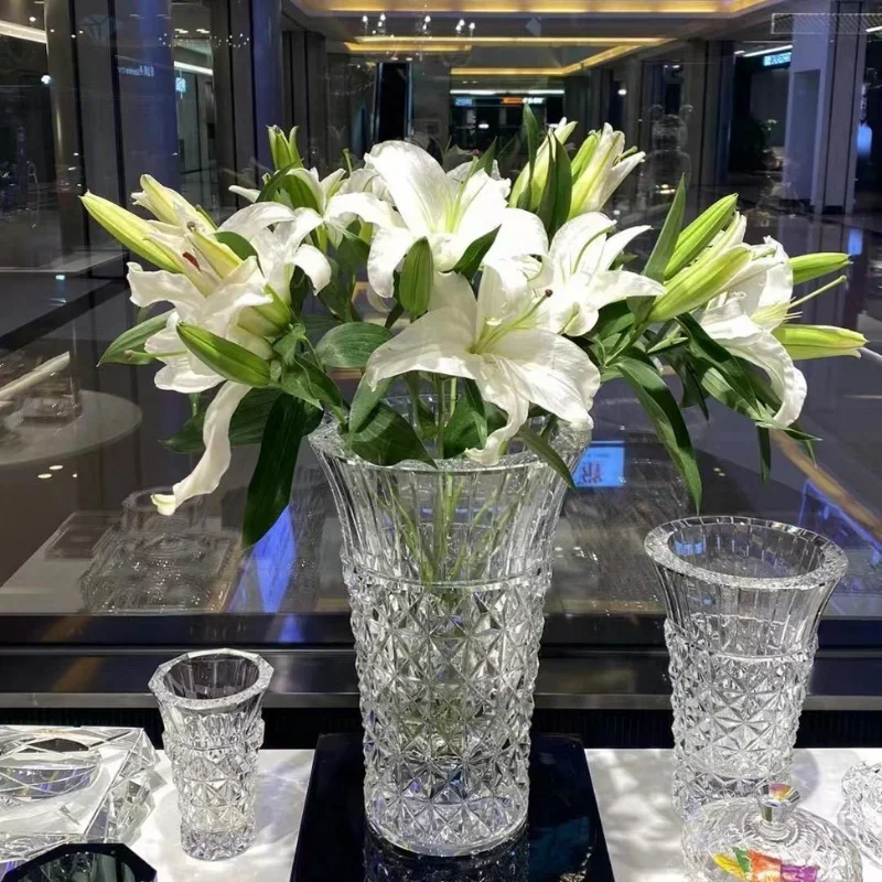 Luxury classic European handmade tube unique decoration, modern crystal glass living room vase
