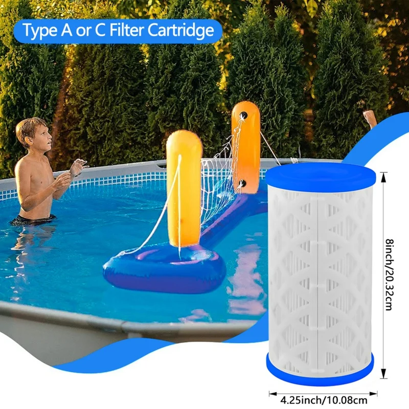 Set di cartucce filtranti per pompe filtranti per piscine Intex tipo A e C accessori per filtri per piscine all'aperto