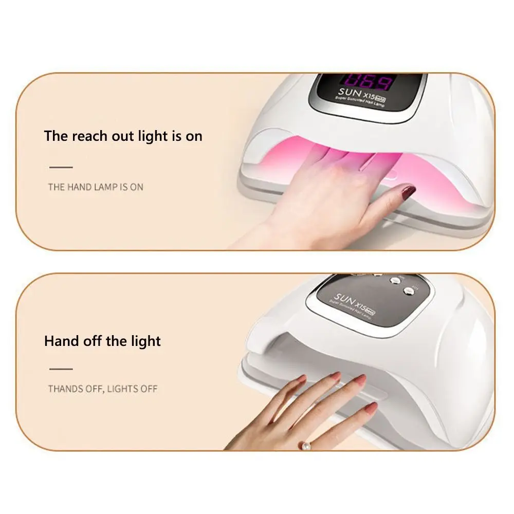 SUNX15MAX 320 W Gel Nageldroger 66 UV LED 10 sec Gel Kleurendroger Digitaal Display UV LED Nageldroger Professioneel gebruik