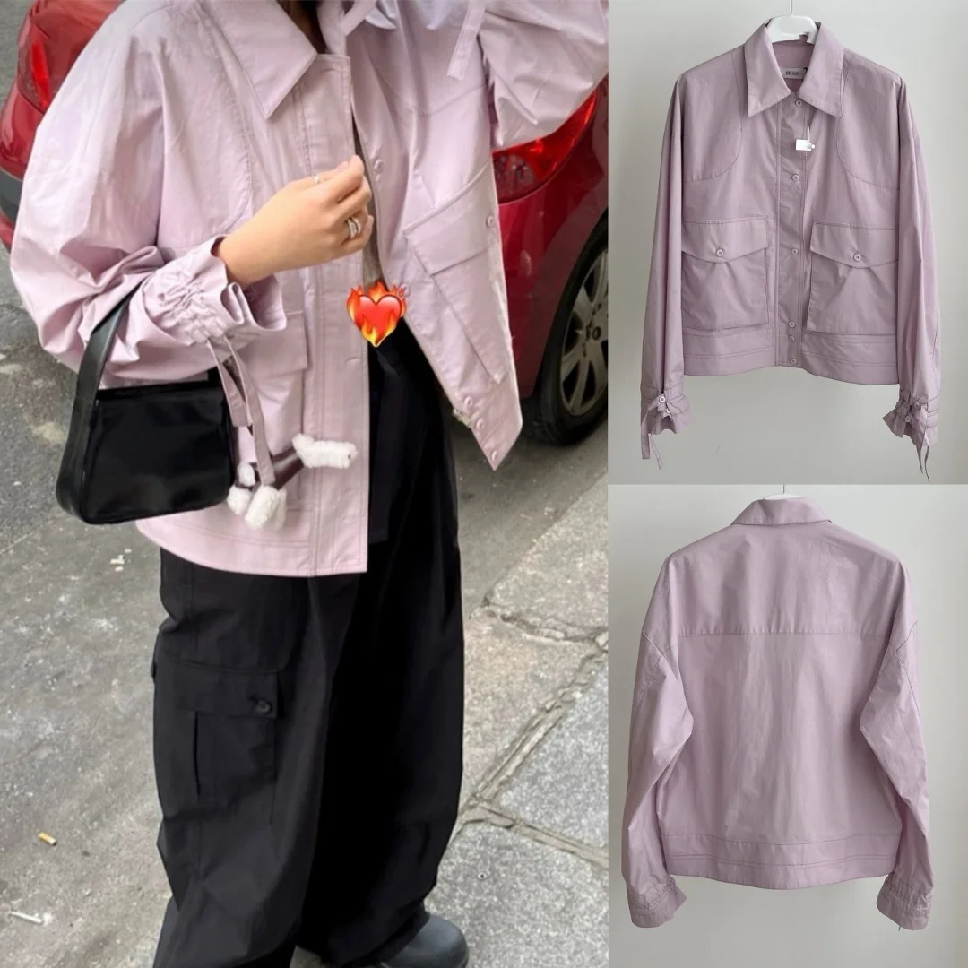 

Функциональная рабочая одежда Etos, джет, свободная посадка, воротник-стойка, верхняя одежда, осень 202, женское пальто для поездок на работу