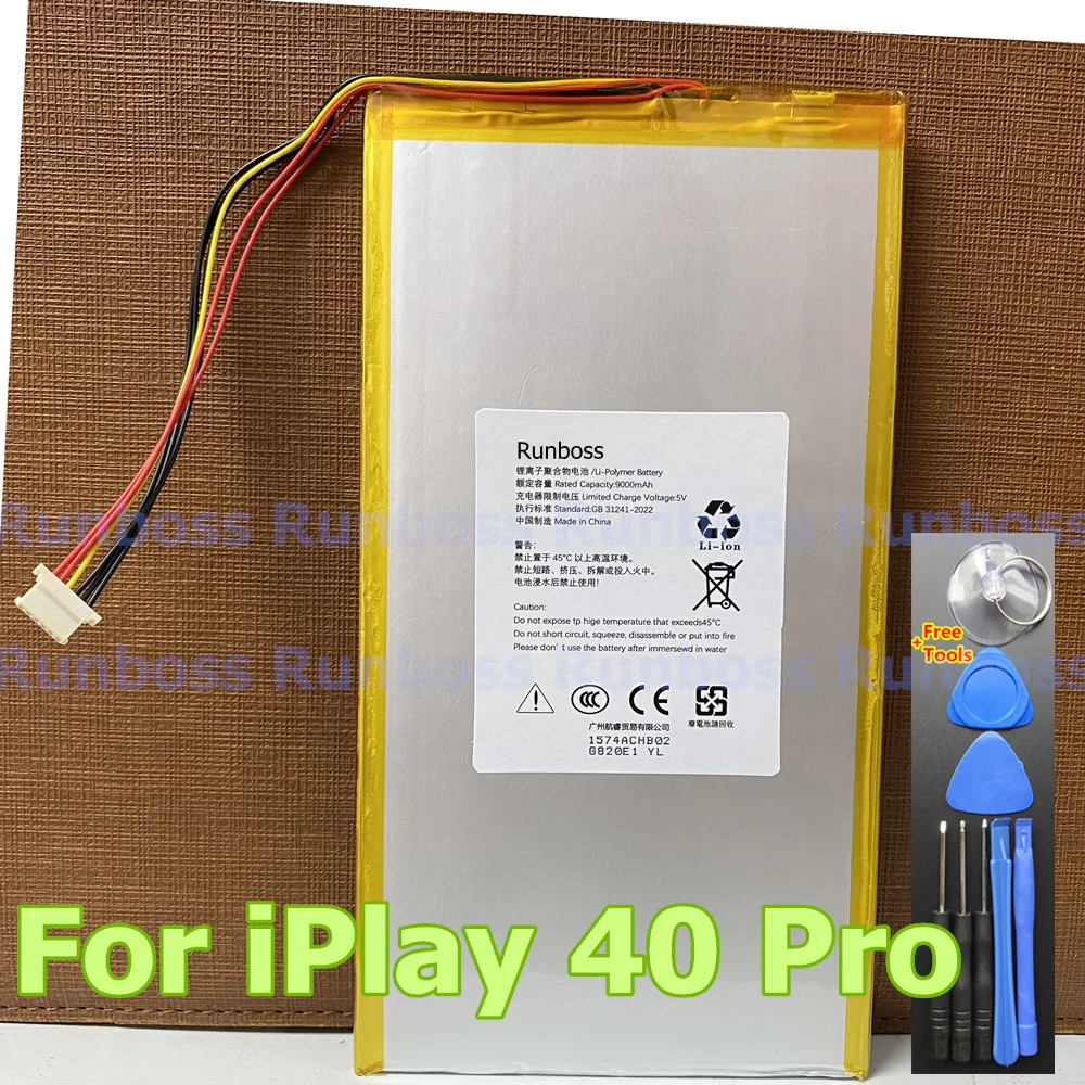 9000mAh New High Capacity ALLDOCUBE Cube iPlay 40 Pro 40Pro Tablet PC Battery For CUBE iPlay40 Pro Replacement Accumulator