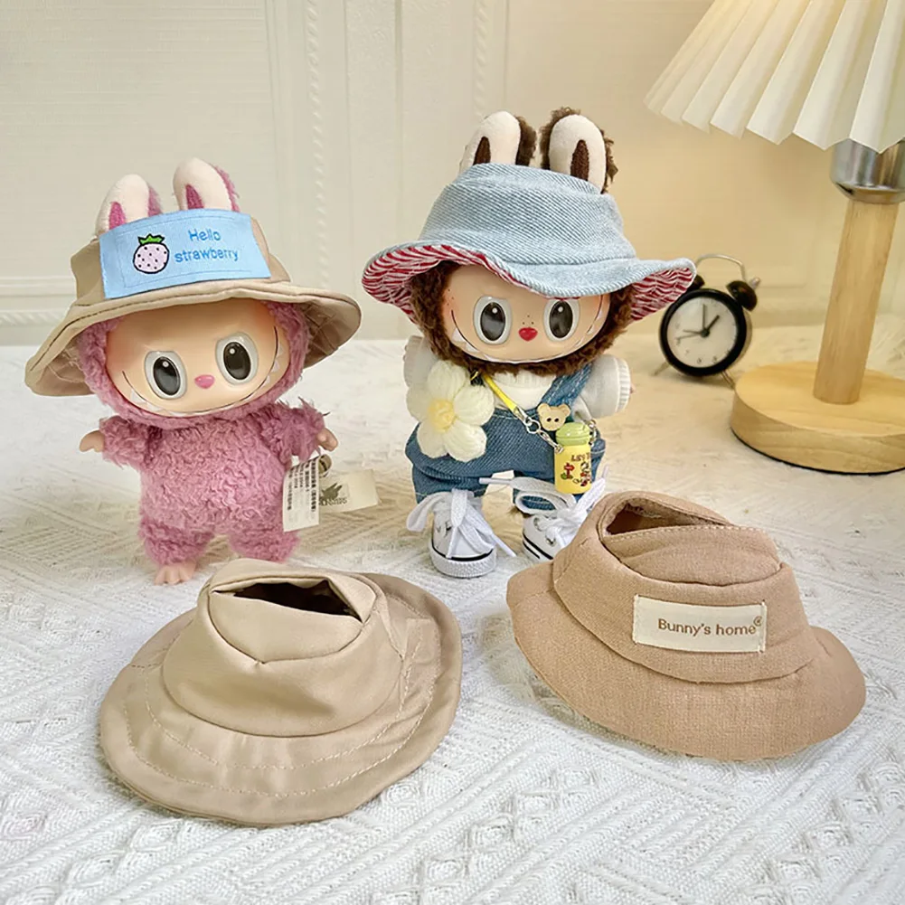 

Doll Hat for Dollhouse Miniature 17cm Labubu Color Match Hat Kawaii Cute Doll Accessories Kids Girls Toys