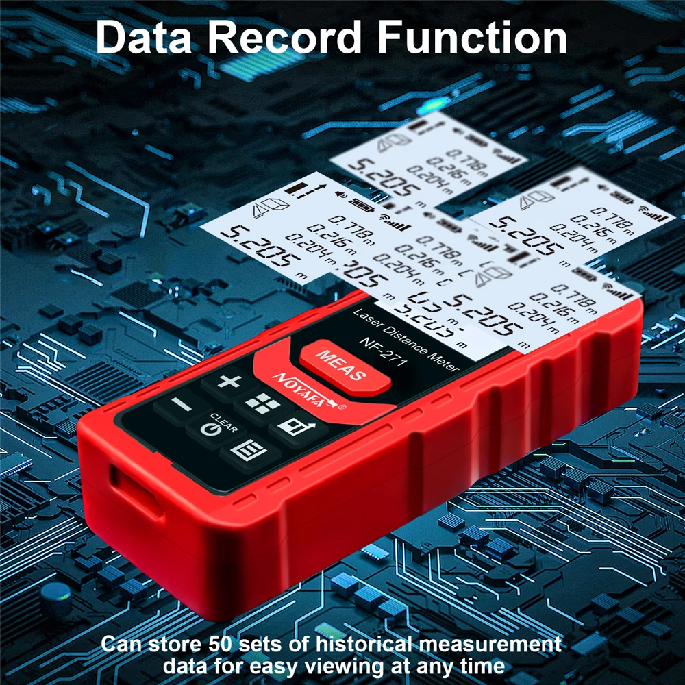 NOYAFA NF-271 misuratore di distanza Laser per Roulette ad alta precisione strumento di misurazione strumento di misurazione righello di distanza