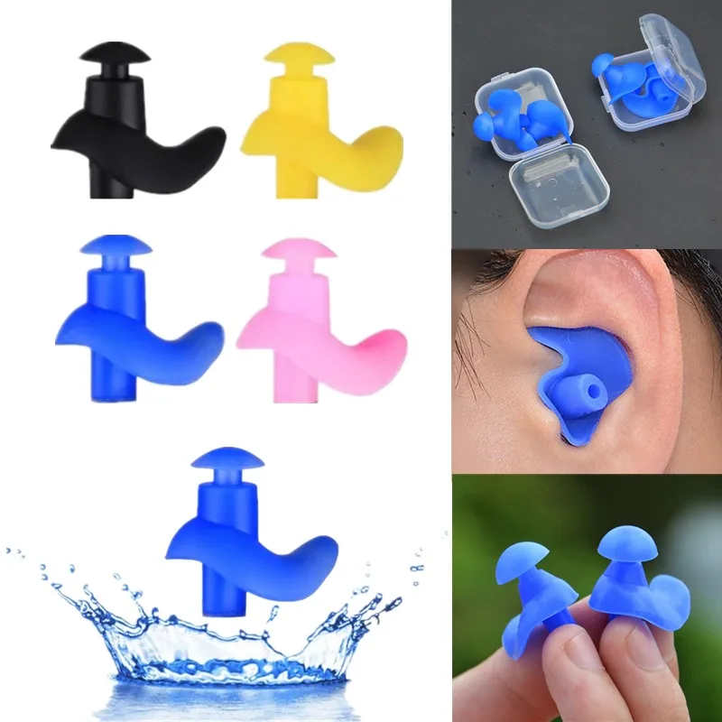 Bouchons d'oreille en silicone pour la natation et le sommeil, bouchon d'oreille confortable, protection contre le bruit de l'auricule, réduction du bruit, 1 paire