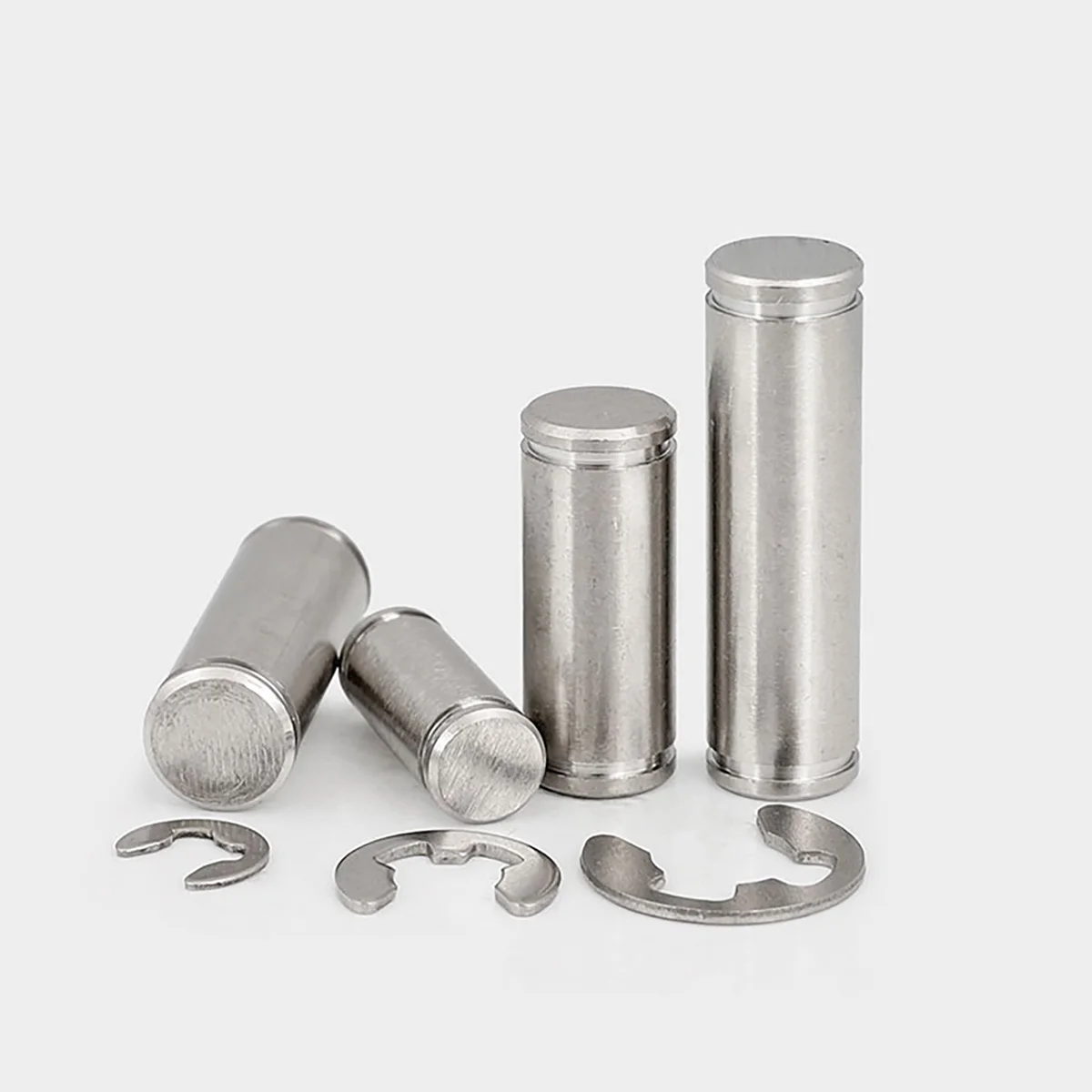 304 Stainless Steel Double Head Card Groove With Elastic Retaining Ring Cylindrical Pin Shaft Positioning Pin M3M4M5M6M8