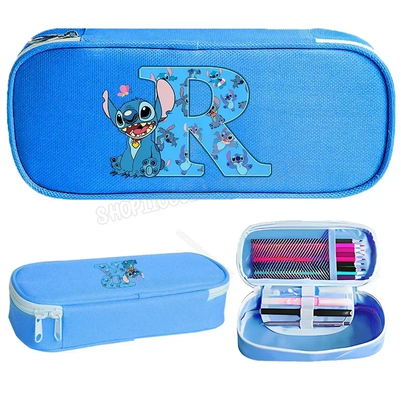 Stitch Disney Print Pencil Box Student School Supplies Stationery Kids Penbag Pencilcase Kawaii Boys Girls Birthday Cute Gifts