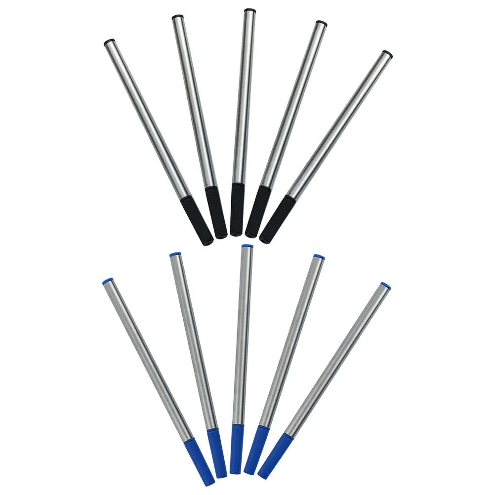 10 Pcs Gel Refill Metal Pen Ink Kids Pens Office Refills Signature Ballpoint Journaling