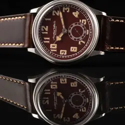 Hruodland 2025 Classic Men Automatic Mechanical Watches F027 Stainless Steel Brown Leather Diving 5Bar Wristwatch reloj hombre