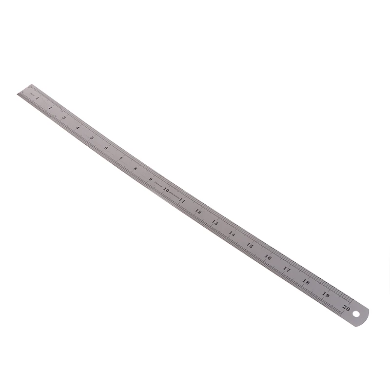 Lightweight Stainless Steel Ruler Rule Measuring Measure Straight Edge with Hole for Easy Hanging for Carpenter Students