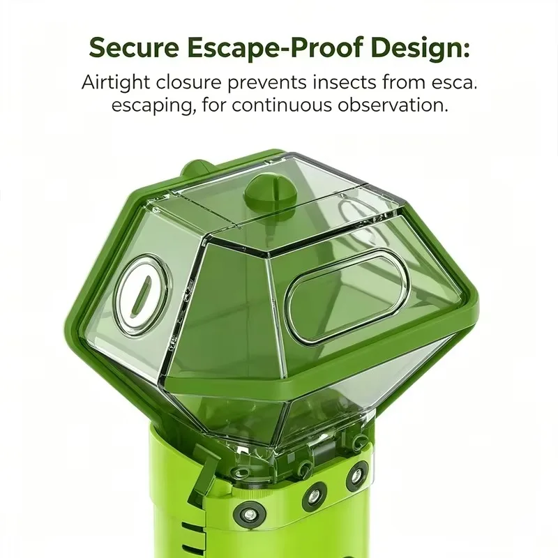 Educational Outdoor Insect Catcher Toy With 6X Magnifier Safe No-Touch Bug Capture One Hand Operation Nature Exploration Toy