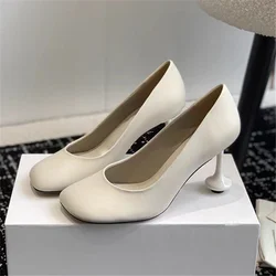 2025 New Luxury Women High Heels White Dress Pumps Designer Strange Heel Stiletto Sexy Wedding Single Shoes Woman
