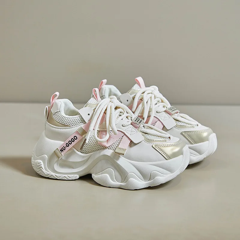 

Spring New Womens Sports Shoes Thick Sole Non-slip Sneakers Women Shoes Mesh Breathable Trainers Running Casual Shoes for Women