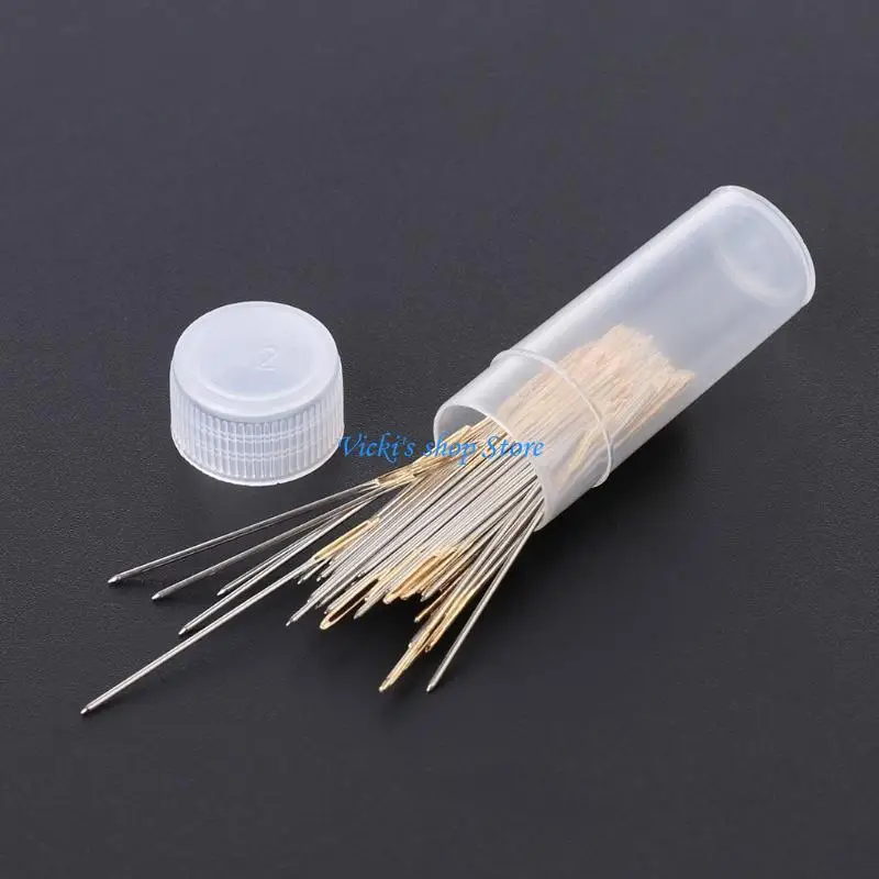 Large Eye Needle Metal Embroidery Needle for Adult Beginner Sewing