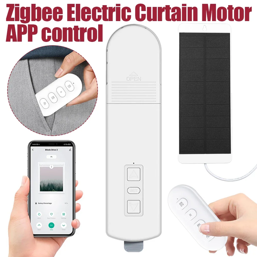

APP-Controlled Auto Curtain Motor Electric Shutter Drive Ultra Quiet Operation Zigbee Smart APP Control Blind Shade Shutter