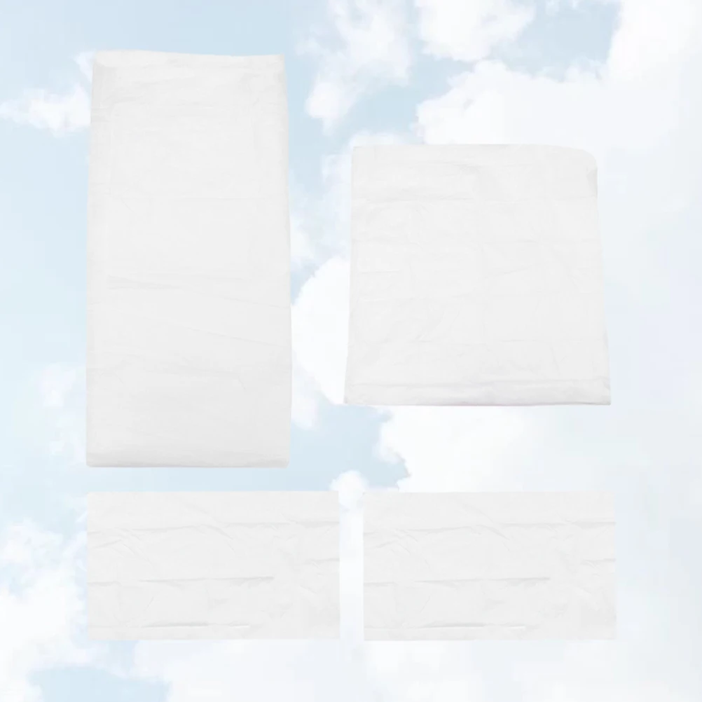 

4pcs 1 Disposable Bed Sheet Set Hotel Use Nonwoven Washable Stain Resistant Wrinkle Free Easy Wash Bedding Set White