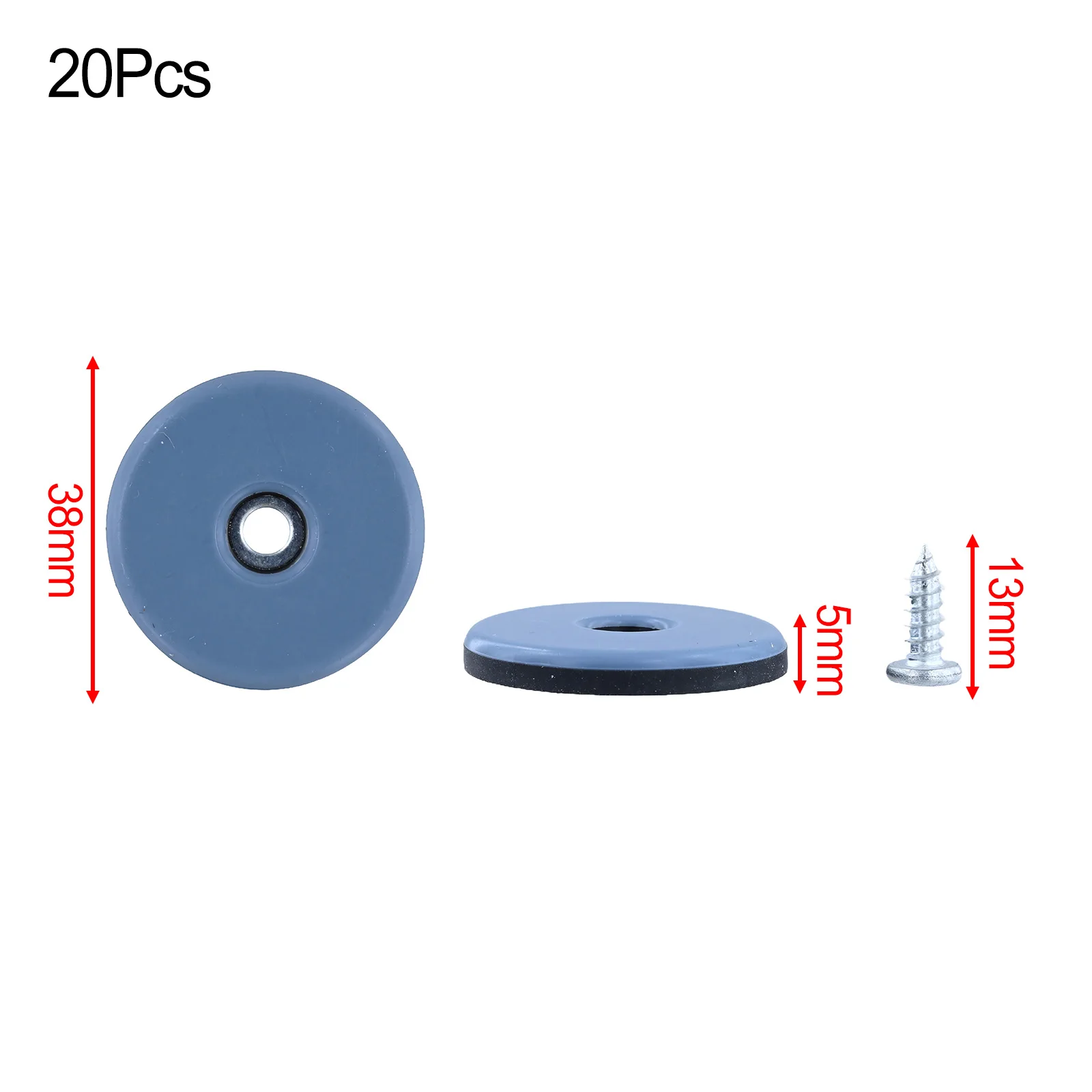 

20pcs Furniture Glides PTFE Floor Protector Glide Pads With Nails Chair Sofa Moving Feet Sliders Heavy Duty Furniture Leg Mat