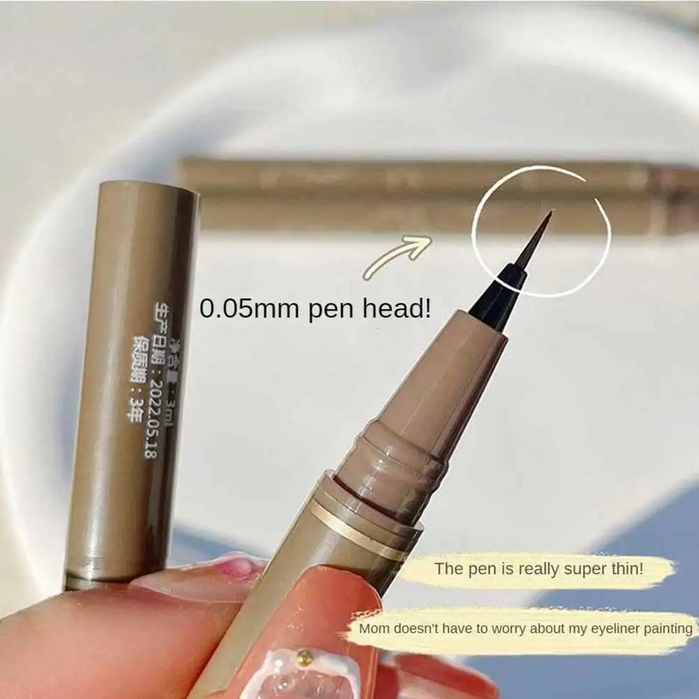 Ultra-thin Waterproof Liquid Eyeliner Korean Makeup For Women Quick Dry Smooth Eye Liner Long Last Lower Eyelash Pen Cosmetics