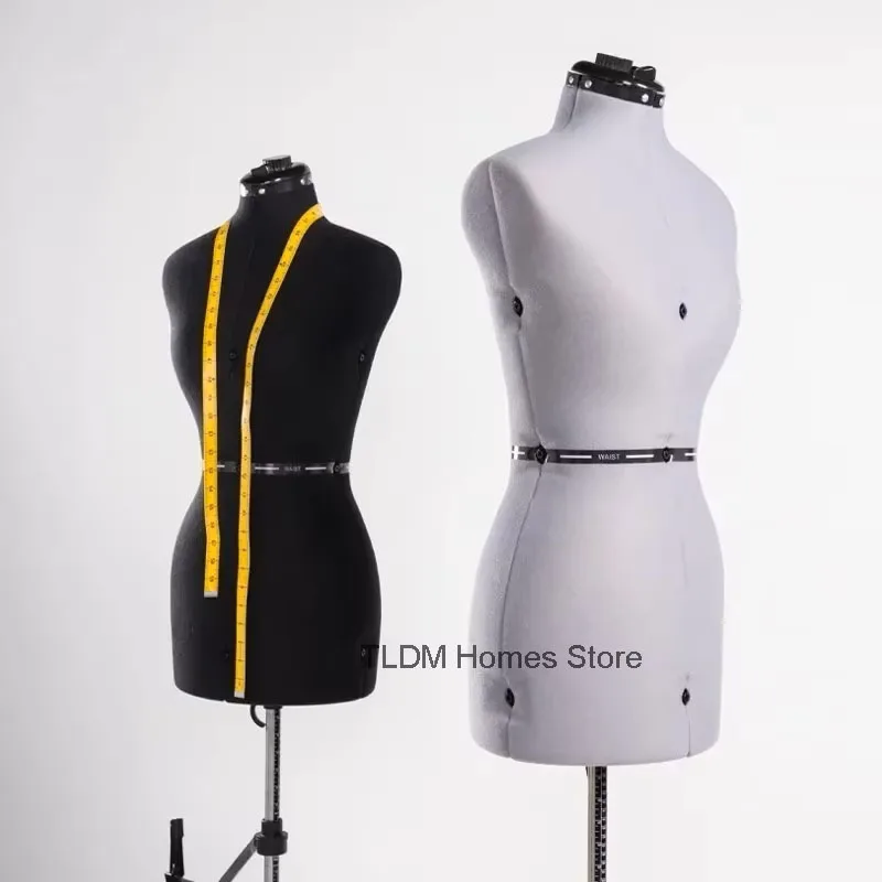 

Adjustable Size Female Upper-body Tailor Mannequins Clothing Design Tools Three-dimensional Cutting Female Model with Stand Z