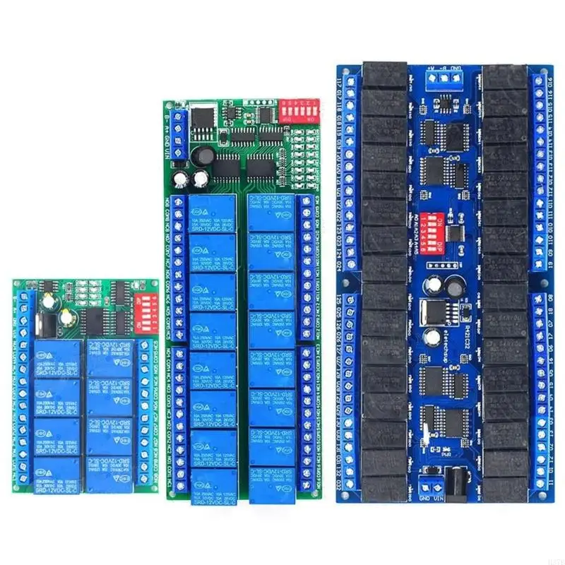 H37B RS485 32/16/8 Channel Relays Module DC12V for Automation Industry and Home Integration