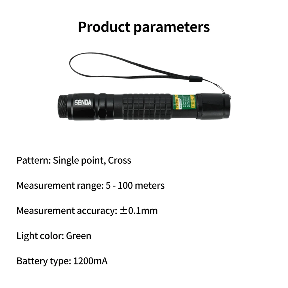 Tragbarer Grüner Laserpointer mit Kreuzlinien- und Einzelpunkt-Modus für Innen- und Außenbau sowie Renovierungen – Detail 7