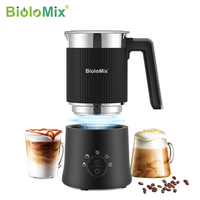 BioloMix Detachable Milk Frother and Steamer, 5-in-1 Automatic Hot/Cold Foam and Hot Chocolate Maker