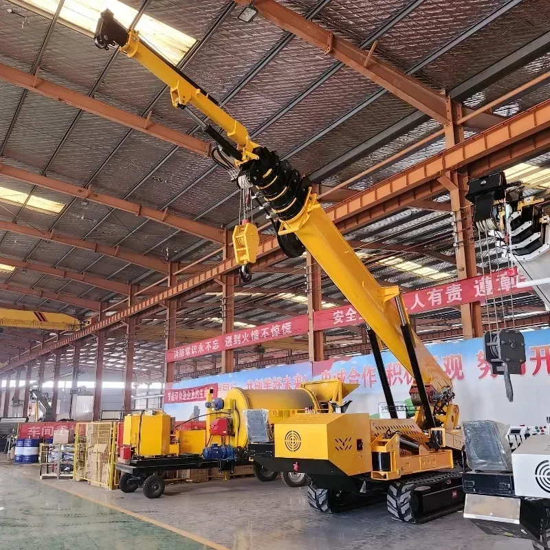 Factory Direct Sale Building Spider Crane 1 3  5 8 12 Ton Spider Mini Crawler Crane Long Knuckle Boom Spider Crane With Fly Jib