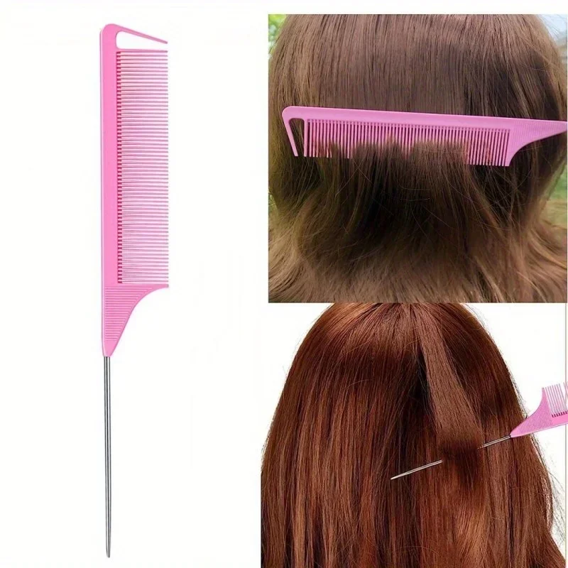 4/5/6pcs Hair Brush Set Hairdressing Spray Bottle Hair Braiding Loop Rat Tail Comb Teasing Hair Brsuh Salon Hair Styling Tools image 2