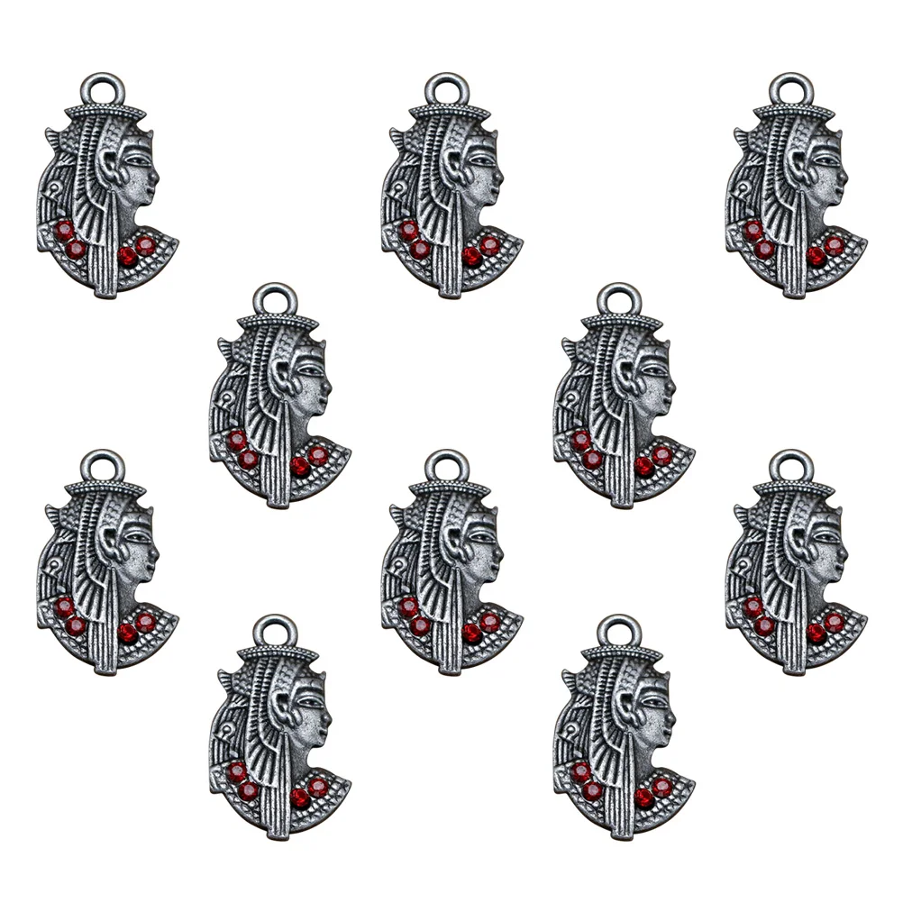 

10 Pcs Crystal Pendant Black Alloy DIY Charms Jewelry Making Pendants Diy Pendant Charms Craft Project Accessories