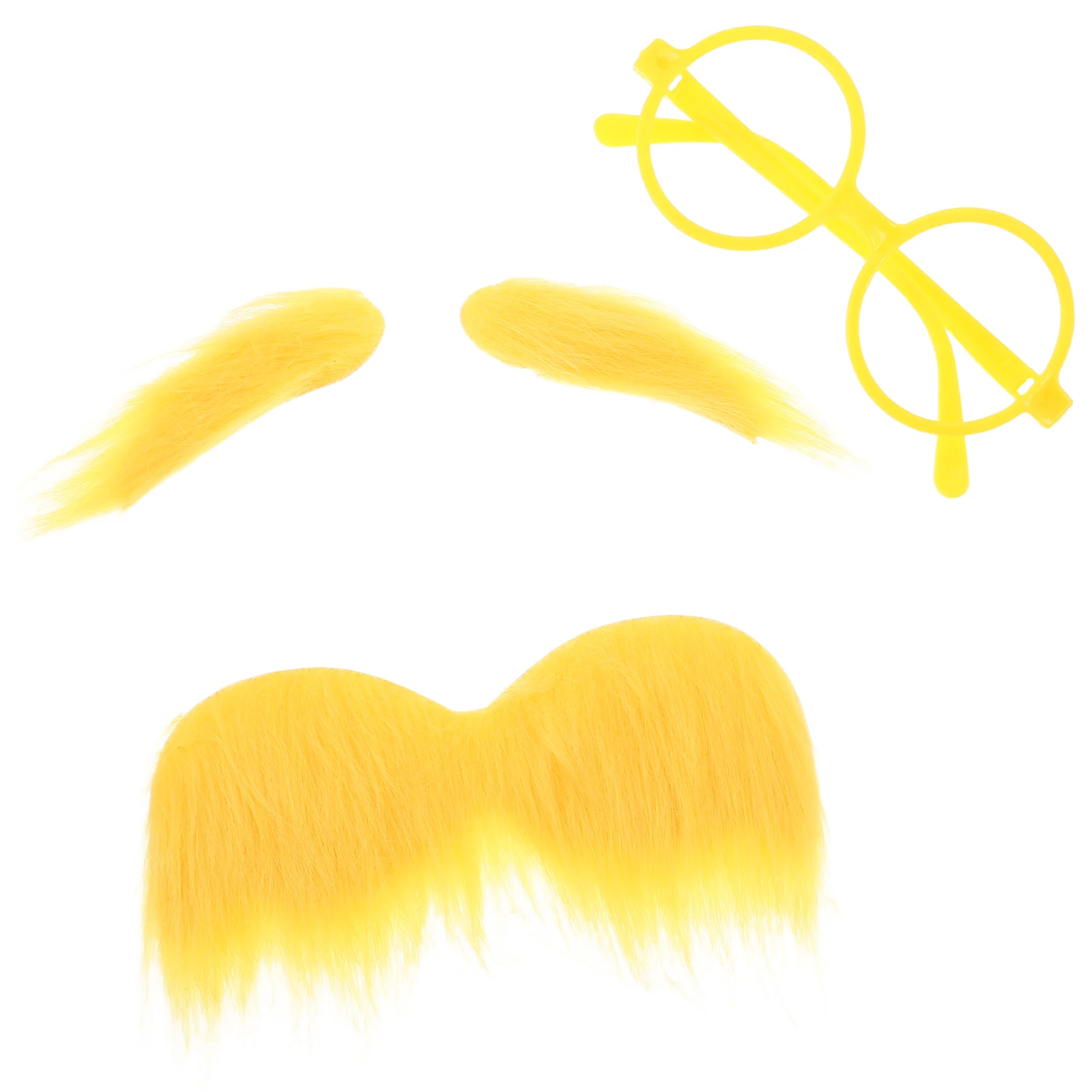 1 Set Decorazioni per feste Occhiali per baffi gialli Accessori per costumi in plastica per foto di Halloween di compleanno di carnevale in maschera