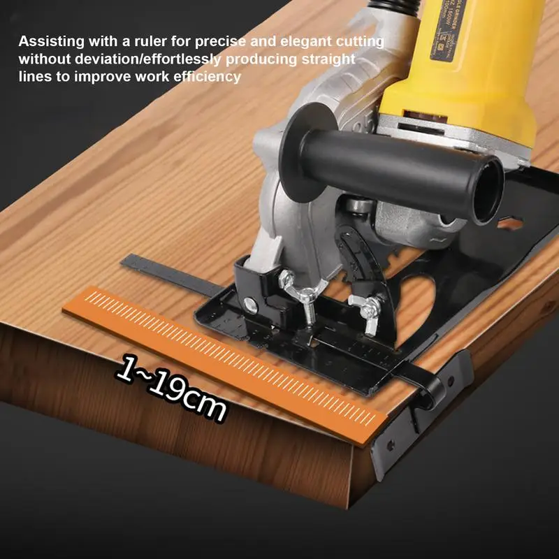 Cutting Machine Slotting Base 45 Degree Adjustable Cutting Depth Positioning Bracket for 100/115/125mm Angle Grinder