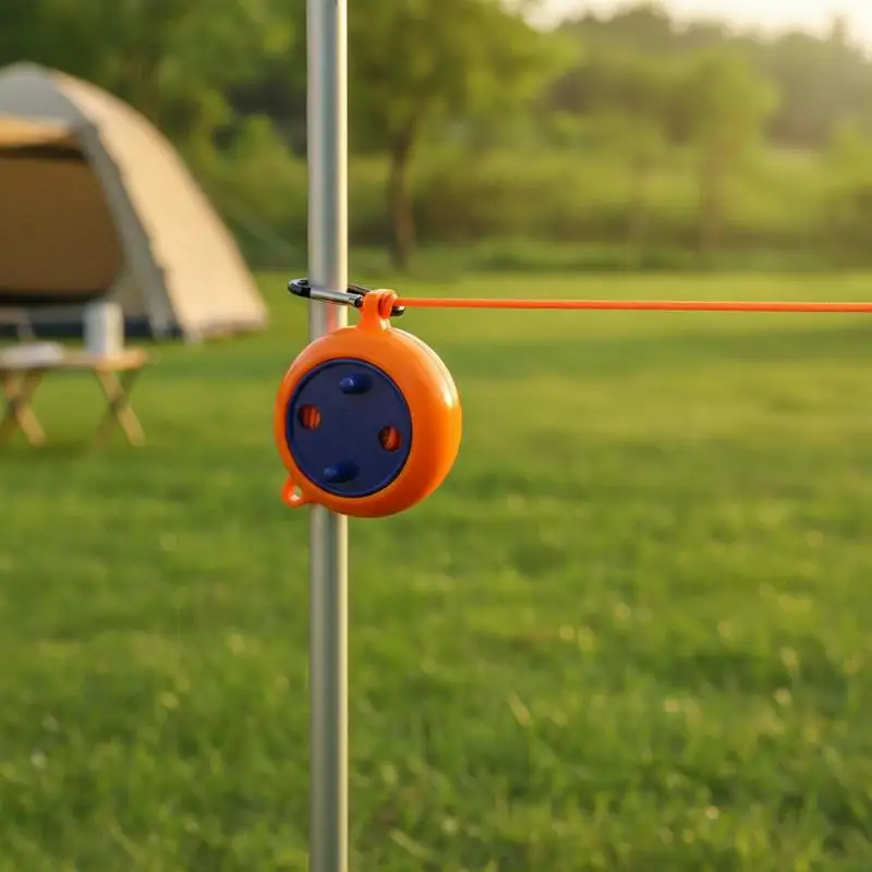 1Pcs Portable Retractable Clothesline with Non-slip Carabiner Clips Waterproof for Hiking Camping Outdoor Drying