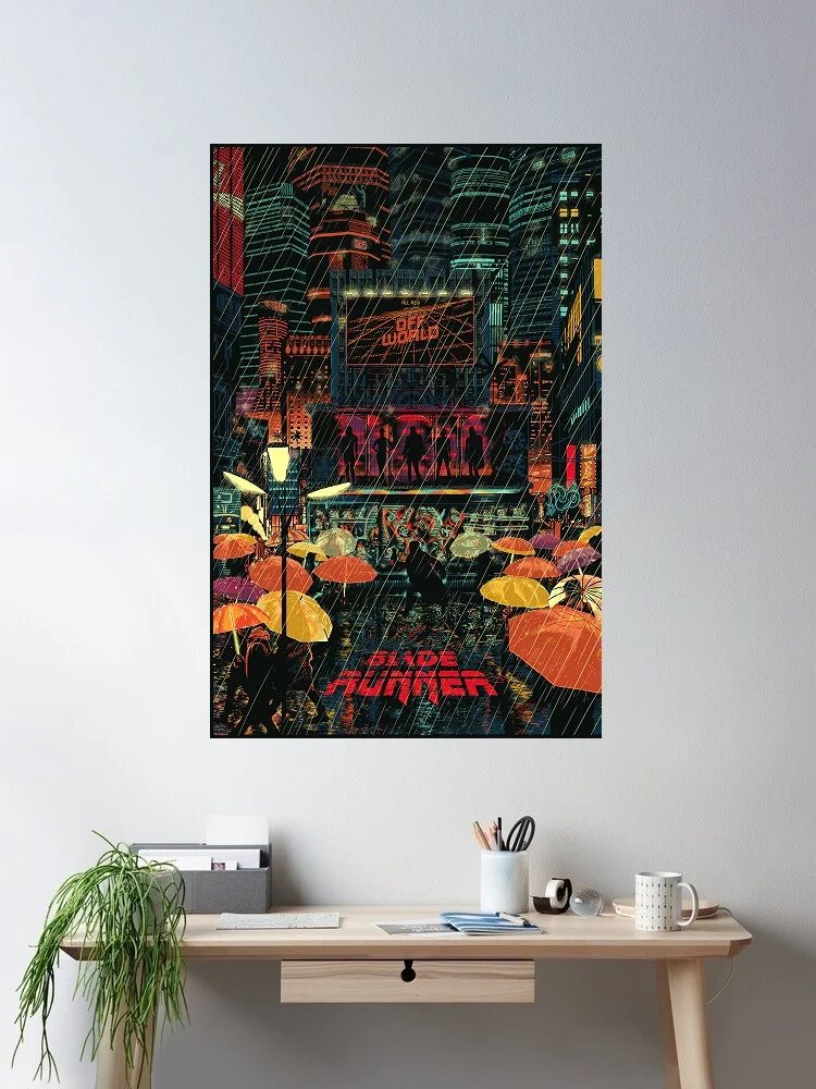 Blade Runner Movie Art Print Canvas Poster, Living Room Decor, Home Wall Picture