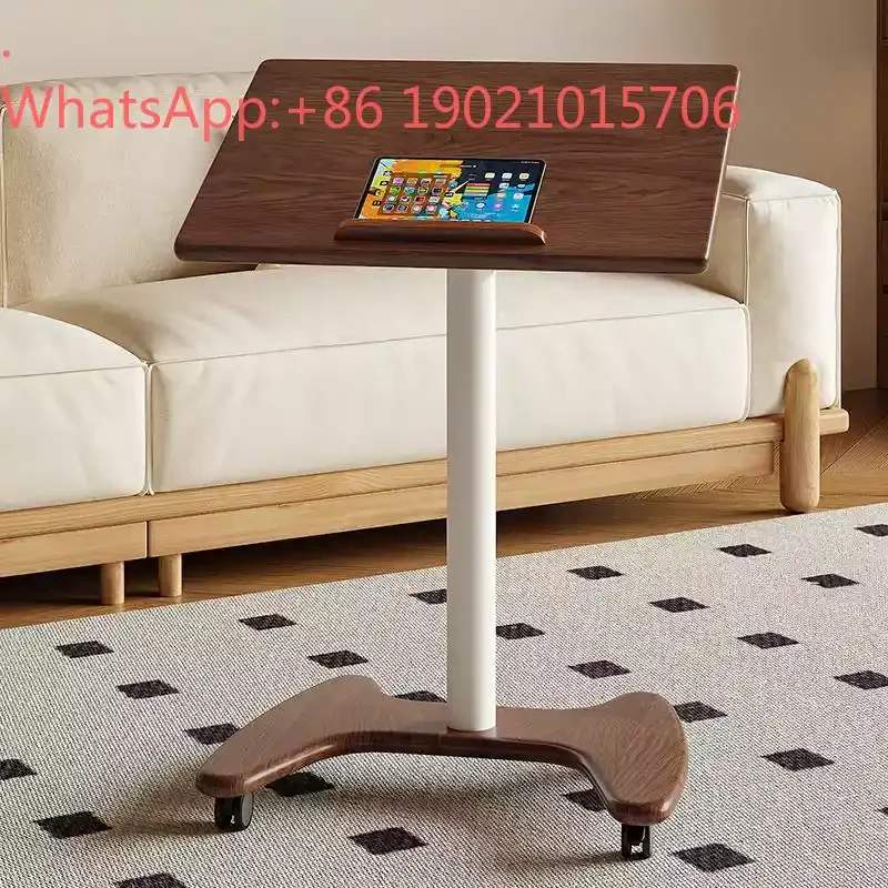 CL solid wood lifting computer table removable small book table sofa side study desk standing foldable home