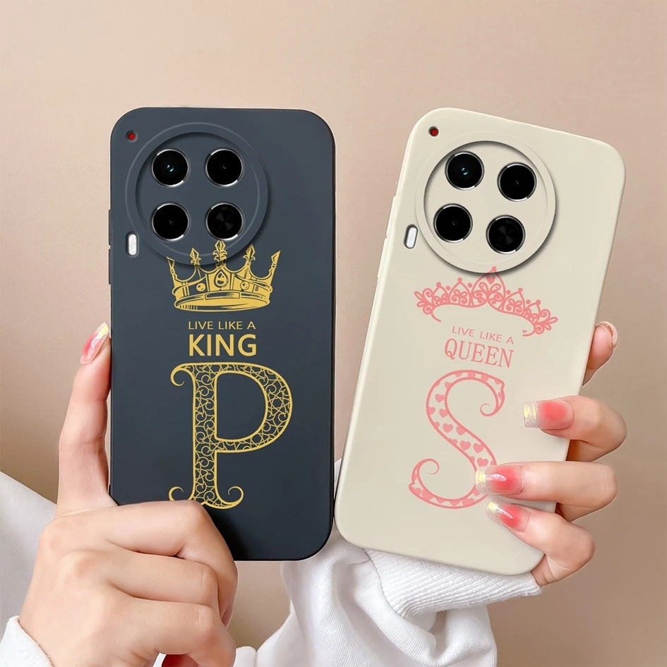 For Tecno Camon 30 Premier Pro Back Cover Case Popular Crown Letters Shockproof Matte Silicone Soft For Tecno Camon30 Funda Capa