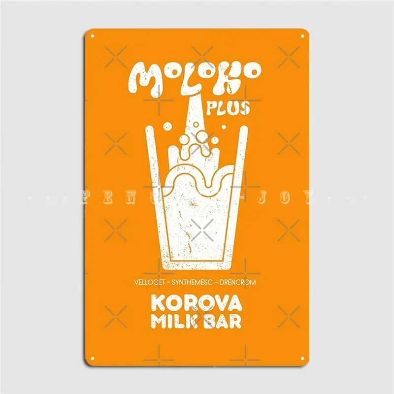 Moloko Plus A Clockwork Orange Metal Sign Club Club Bar Design Garage Decoration Tin Sign Posters