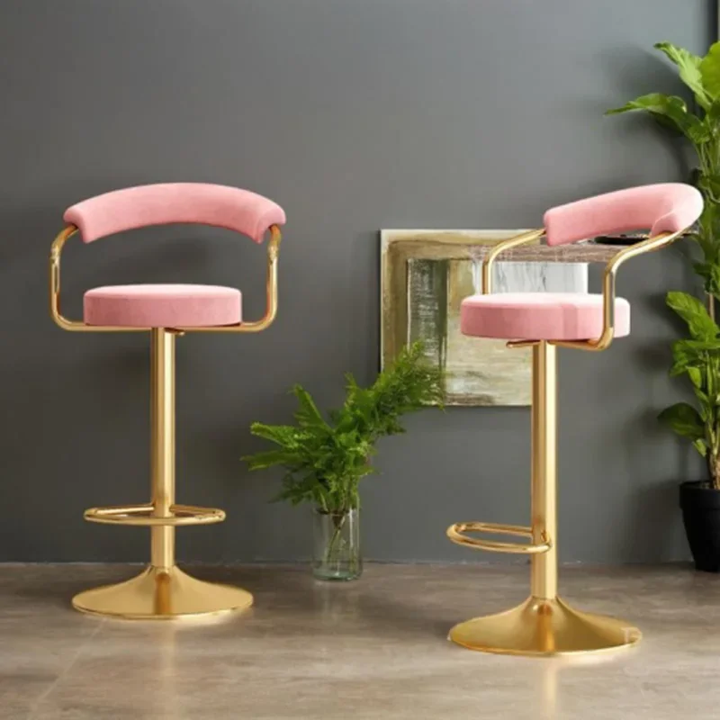 

ZSwivel Gamer Bar Chair Nordic Chairs Comfortable Barbershop Bar Banks Backrest High Salon Metal Gaming Kitchen Make Up SillasZ