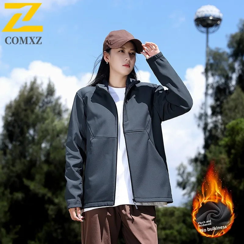 

New Winter Softshell Jacket Men 2025 Windproof Waterproof Fleece Lined Parka Outdoor Hiking Camping Thermal Cold Padding Coat