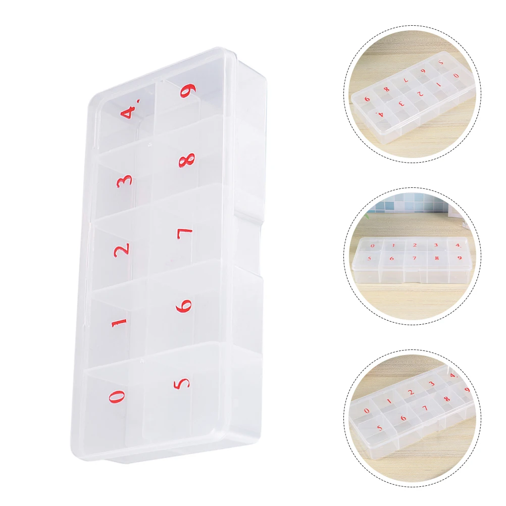

2Pcs Large Capacity Nail Art Storage Box Clear Lid Organizer for Accessories Tools Manicure Supplies Nail Wraps Storage
