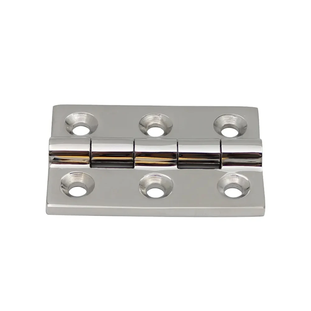 316/304 stainless steel 6 lubang door casting hinge untuk perahu persegi panjang 75*50*5mm kabinet berat engsel perahu aksesoris