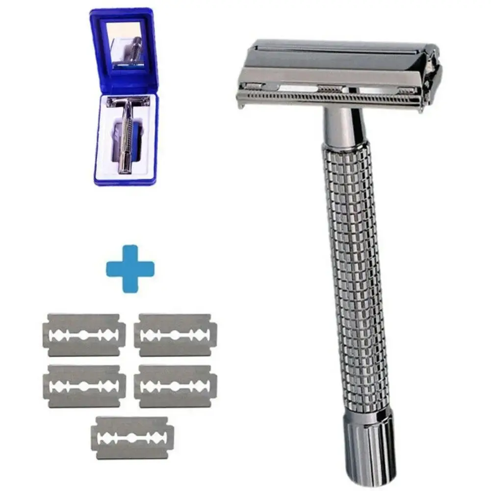 Adjustable Safety Razor Men's Professional Manual Shaver Straight Edge Stainless Barber Shaving Tool Folding Razor Men Stee R2L6