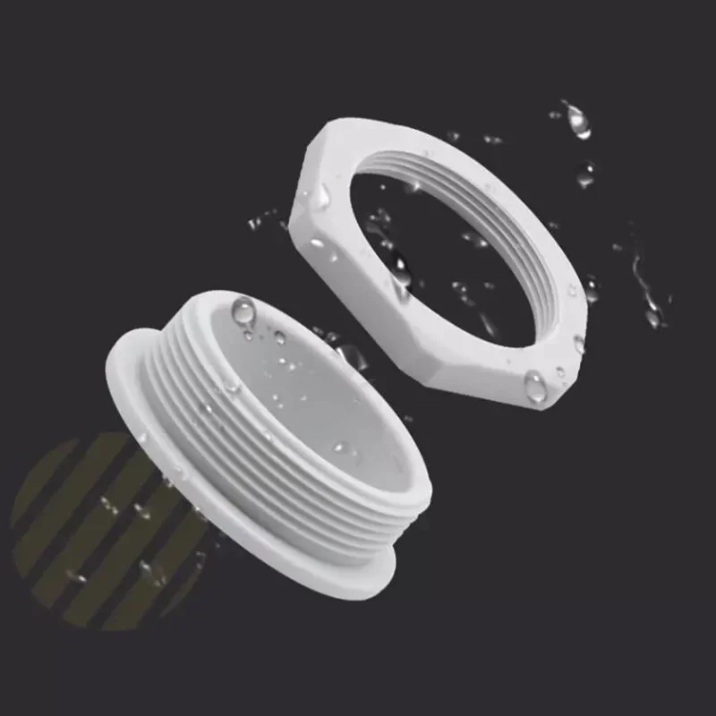 10PcsWaterproof Nylon Thread Hole Plug with Hex Nut Waterproof Seal  Fastener Plastic Plug Black/White M12 to M32