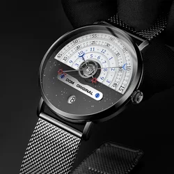 DOM – montre de sport à quartz pour hommes, mode créative décontractée, étanche, luxe, chronographe