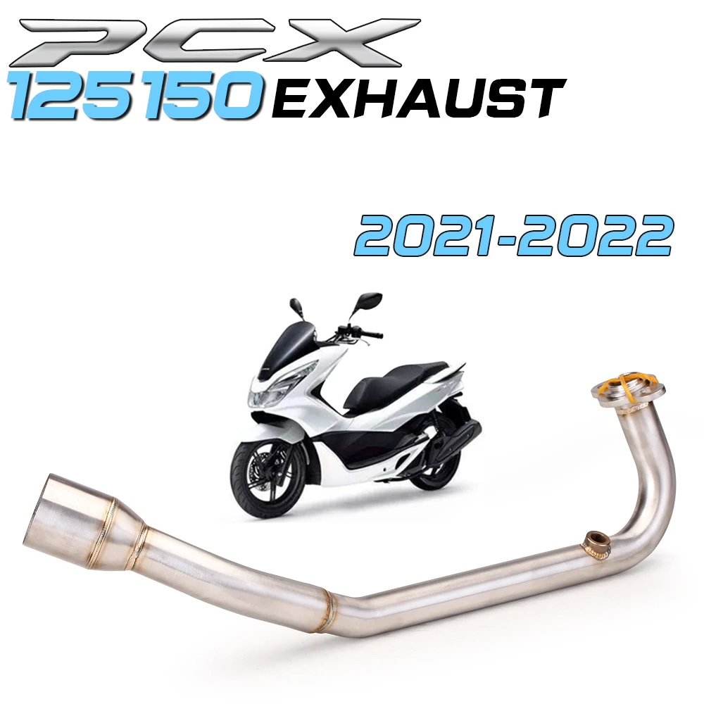 Motorcycle Exhaust Escape Front Connection Link Pipe Slip On  For Honda PCX 125 PCX 150 PCX125 PCX150 2021 - 2022