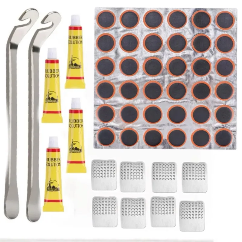 Fahrradreifen-Reparaturset, Patches, Reifen-Flim-Schleiffolie, Brecheisen, multifunktionale Werkzeuge für Radfahren, Reifen-Patch-Reparatur-Set