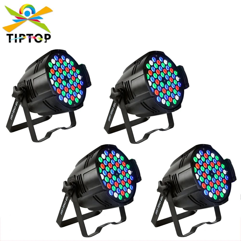 

Freeshipping 54x3W 4 Color Aluminum Led Par Light RGBW Tyanshine 25 Degree Lens Good Quality Export Certification DMX/Auto/Sound