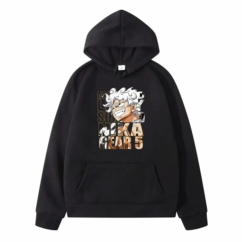

Anime ONE PIECE Hoodies Monkey D Luffy Casual Men's and Pullover Role-playing Clothing Autumn and Winter Street Clothing