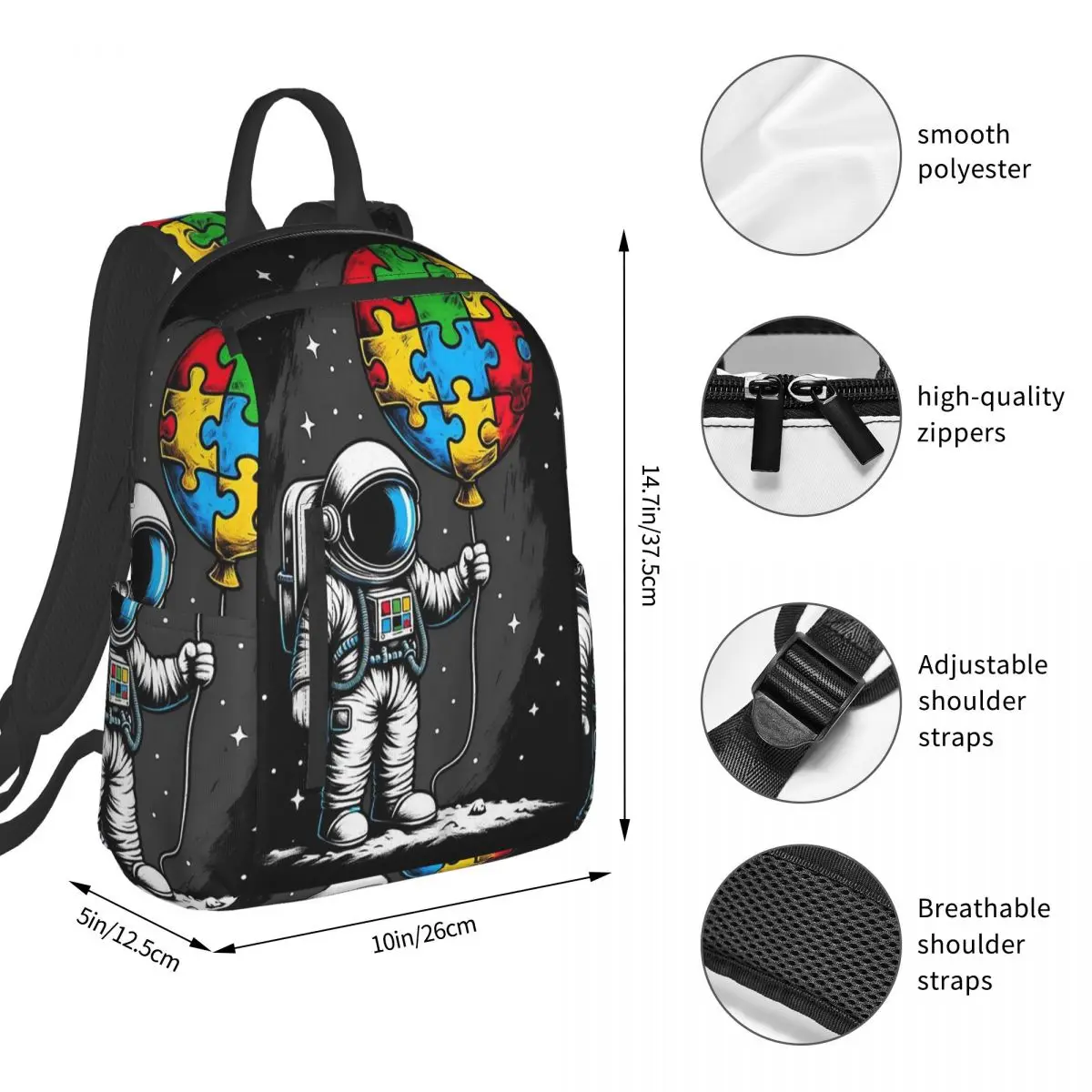 Empowering Autism With Specialized Backpack Student BookBag Kids School Bag Computer Shoulder Bags Boys Girls