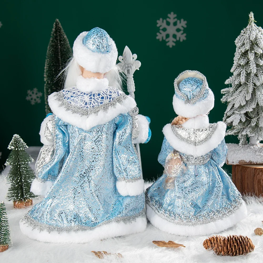 New Year Christmas Santa Claus Doll Figurine For Home Decor Accessories Navidad Tree Ornaments 40cm Big Standing Figure 2026
